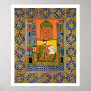 Affiche Portrait de Chota Rustaveli (c.1172-c.1216) après