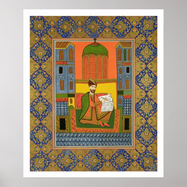 Affiche Portrait de Chota Rustaveli (c.1172-c.1216) après (Devant)