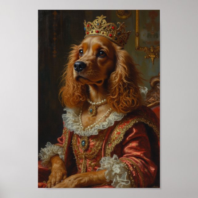 Affiche Portrait de Cocker Spaniel Royal (Devant)