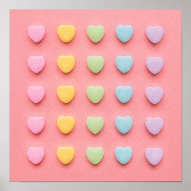 Affiche Portrait de Coeurs de bonbons (Devant)