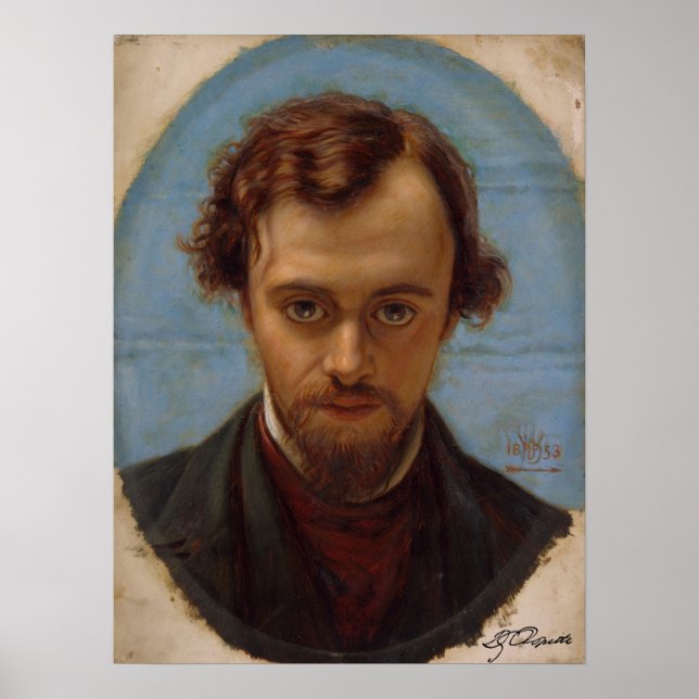 Affiche Portrait de Dante Gabriel Rossetti à 22 (Devant)