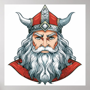 Affiche Portrait de Dieu Casquette de camionneur Odin