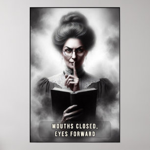 Affiche Portrait de directrice d'école victorienne effraya