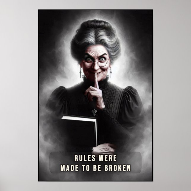 Affiche Portrait de directrice d'école victorienne effraya (Devant)