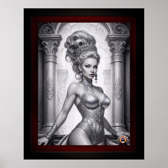 Affiche Portrait de Drusella Arkaevis AI Art par Xzendor7 (Devant)