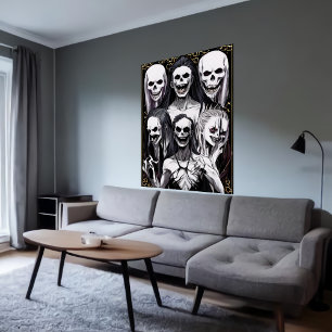 Affiche Portrait de famille cool Bizarre   Art AI
