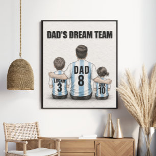 Affiche Portrait de famille de football de l'équipe de rêv