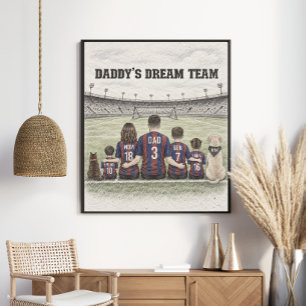 Affiche Portrait de famille de l'équipe de football de Pap