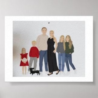 Affiche Portrait de famille personnalisé