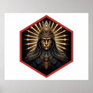 Affiche Portrait de Fantaisie Illuminati Incroyable