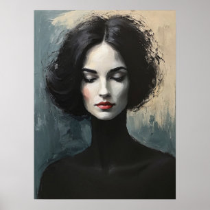 Affiche Portrait de femme à l'essence voilée