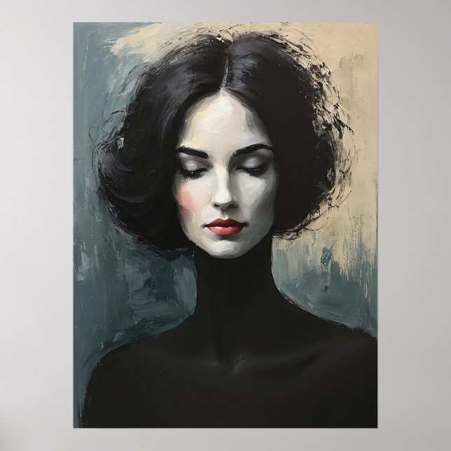 Affiche Portrait de femme à l'essence voilée (Devant)