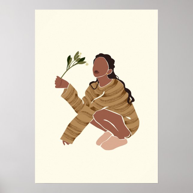 Affiche Portrait de femme Abstraite (Devant)