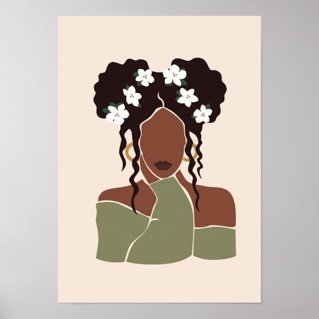Affiche Portrait de femme Abstraite (Devant)