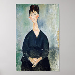 Affiche Portrait de femme Café Singer par Amedeo Modiglian