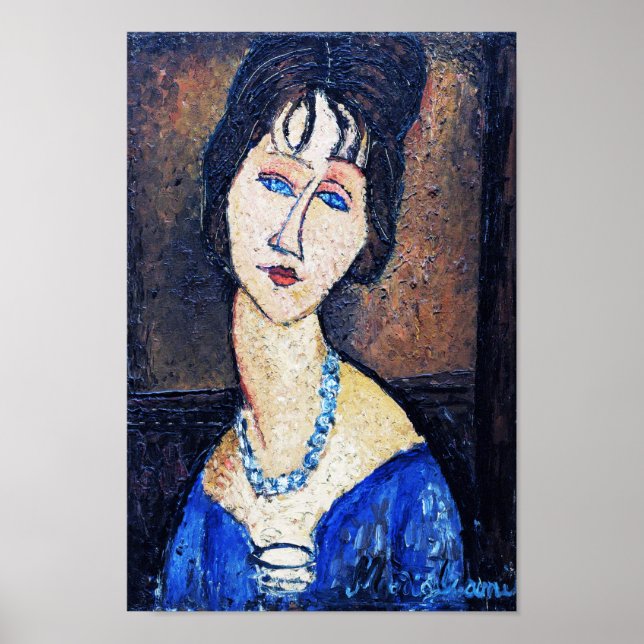 Affiche Portrait de femme, Modigliani (Devant)