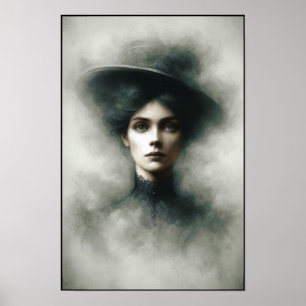 Affiche Portrait de femme mystérieux de l'ère victorienne