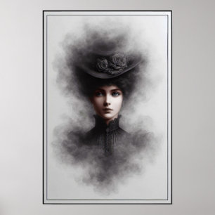 Affiche Portrait de femme mystérieux de l'ère victorienne