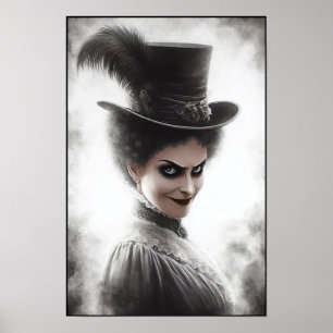 Affiche Portrait de femme victorienne mystérieuse Art