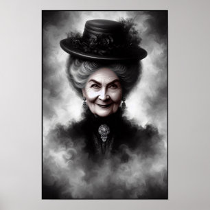 Affiche Portrait de femme victorienne mystérieuse Art