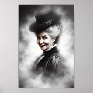 Affiche Portrait de femme victorienne mystérieuse Art