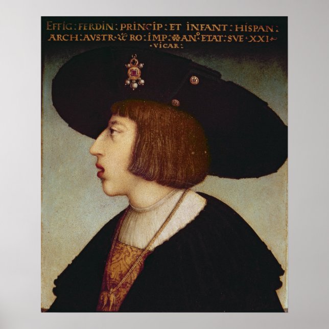 Affiche Portrait de Ferdinand I, Saint Empereur Romain (Devant)