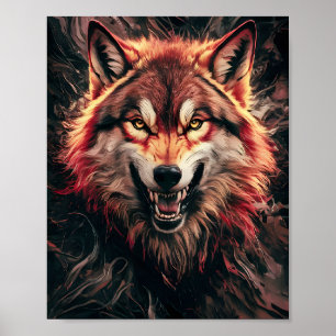 Affiche Portrait de Fierce Wolf
