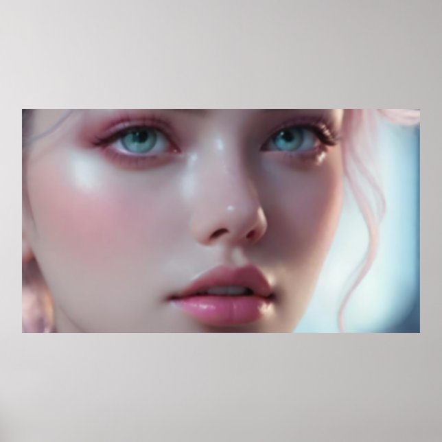 Affiche Portrait de fille flou 5 (Devant)