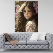 Portrait de fille photoréaliste élégant généré par