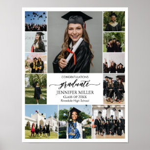 Affiche Portrait de fin d'études Collage de photos personn