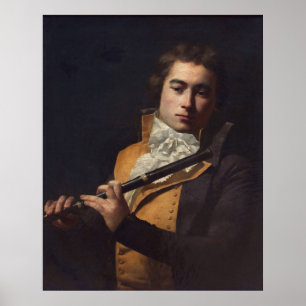 Affiche Portrait de Flutist Devienne