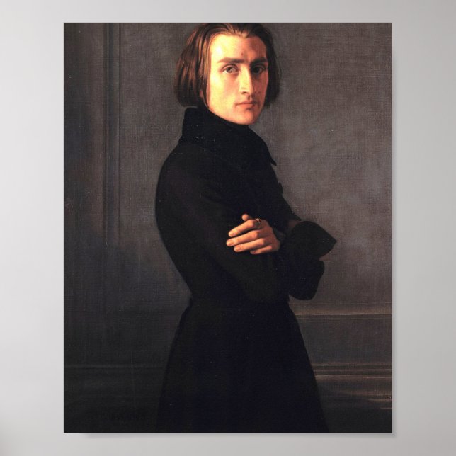 Affiche Portrait de Franz Liszt (Devant)