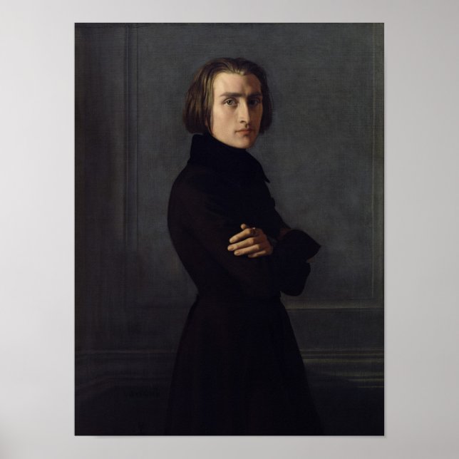 Affiche Portrait de Franz Liszt 1839 (Devant)
