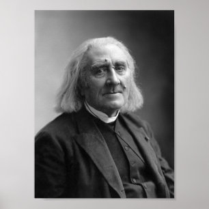 Affiche Portrait de Franz Liszt de compositeur - 1886