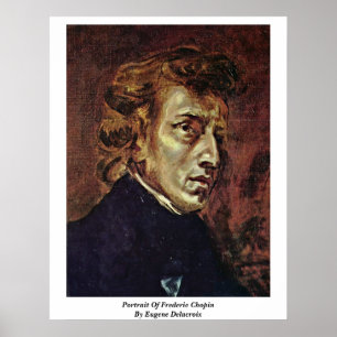 Affiche Portrait De Frédéric Chopin Par Eugene Delacroix