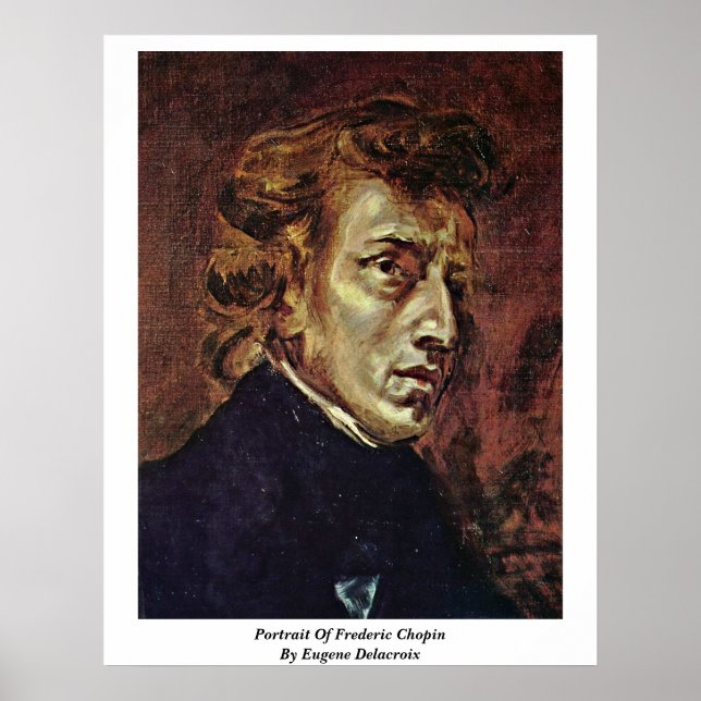 Affiche Portrait De Frédéric Chopin Par Eugene Delacroix (Devant)