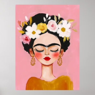 Affiche portrait de Frida Kahlo