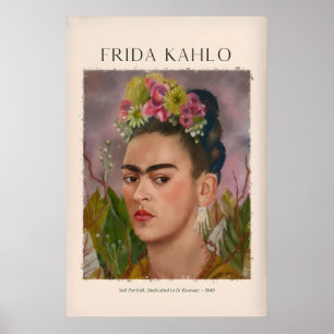 Affiche Portrait de Frida Kahlo dédié au Dr Eloesser