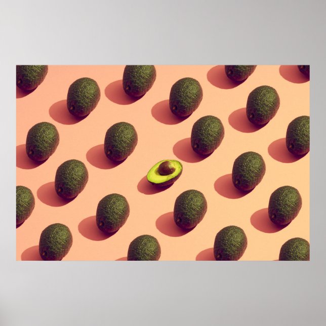 Affiche Portrait de fruits Avocado (Devant)