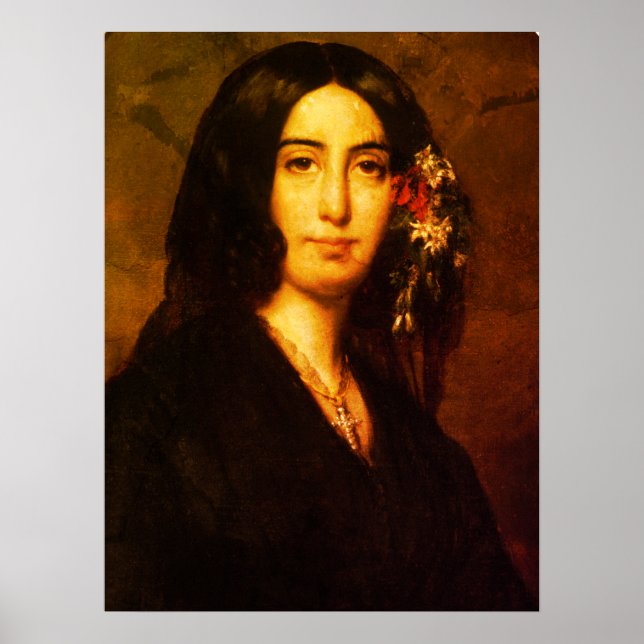 Affiche Portrait de George Sand par Auguste Charpentier (Devant)