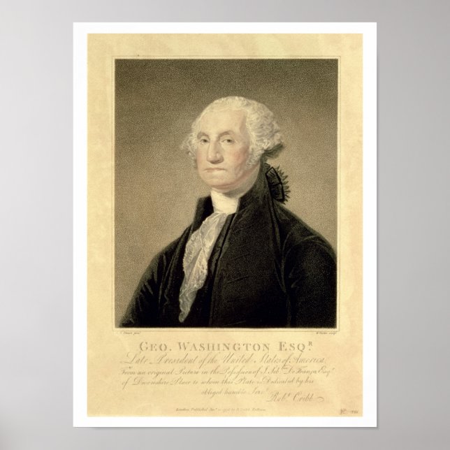 Affiche Portrait de George Washington, gravé par William (Devant)