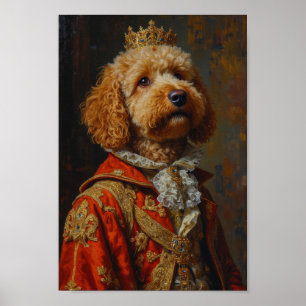 Affiche Portrait de Goldendoodle Royal
