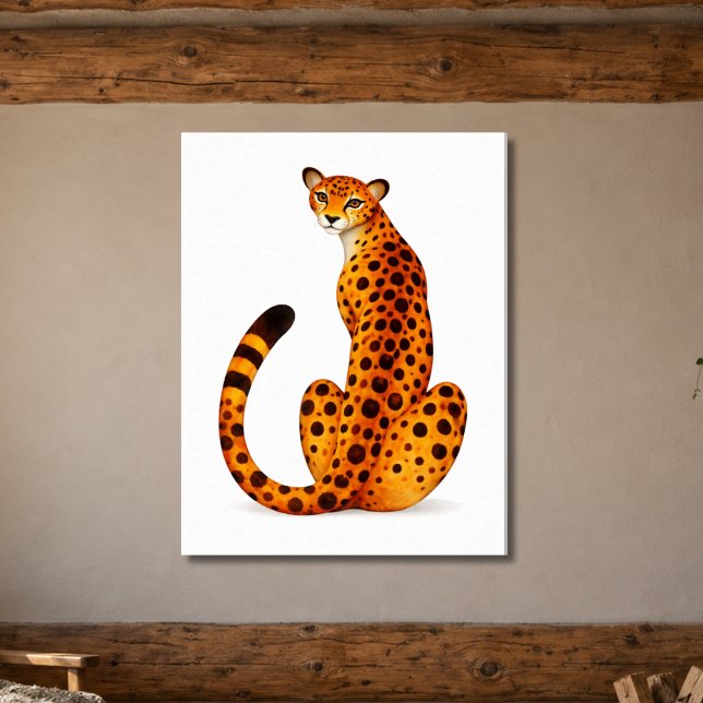 Affiche Portrait de guépard tacheté, vue arrière (Créateur téléchargé)