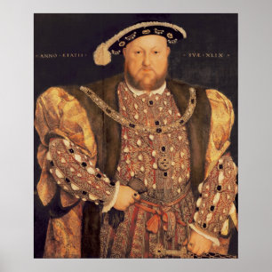Affiche Portrait de Henri VIII, 49 ans, 1540