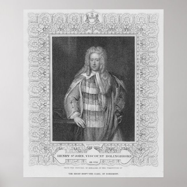 Affiche Portrait de Henry St. John Viscount Bolingbreak (Devant)