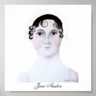 Affiche Portrait de Jane Austen.