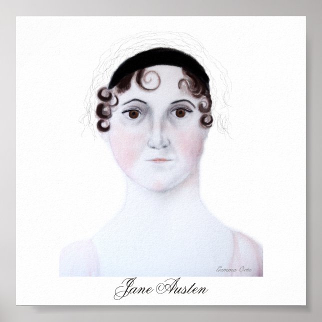 Affiche Portrait de Jane Austen. (Devant)