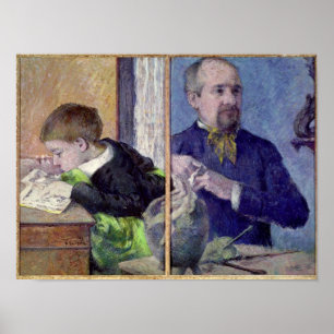 Affiche Portrait de Jean Paul l'Aube et son fils