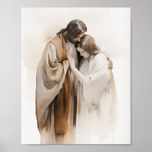Affiche Portrait de Jésus - Art biblique inspirant