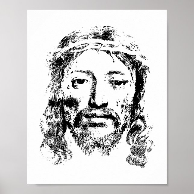 Affiche Portrait de Jésus Divin - Une représentation intem (Devant)